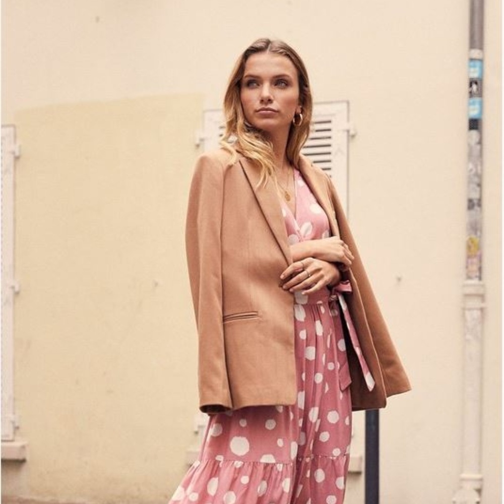Lenora Classic Tan Boyfriend Blazer